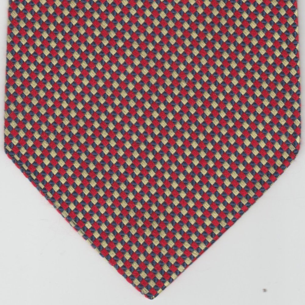 JOS. A. BANK - 100% SILK - MEN'S NECKTIE RED & GOLD & BLUE
